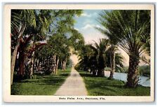 1916 Scenic View Date Palm Ave Lake Flowers Daytona Florida FL Posted Postcard picture