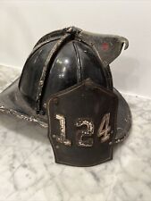 Antique FDNY Leather Fire Helmet Cairns & Brother and Leather Passport 124 picture