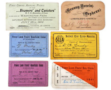 Rare 1900s Group of Power Loom Fixers' Union Membership Cards Philadelphia picture
