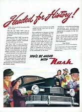 1945 Nash Automobile Vintage Print Ad Christmas Headed For History  picture