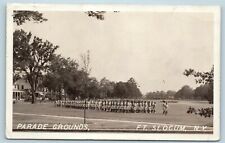 Postcard NY Fort Slocum New York Parade Grounds c1940s Real Photo RPPC AB13 picture