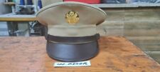 WWII US Army Officer Hat with Eagle Emblem Badge Pin WW 2 Military Cap picture