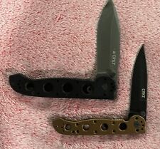 Lot of 2 CRKT FOLDING KNIFE Carson Design M21-04G & M16-03BK picture