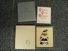 Wallace Silversmiths SANTA Christmas Cookie Enamel Pewter Ornament MINT picture
