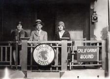 1920's RPPC CALIFORNIA BOUND GOLDEN STATE CABOOSE RAILROAD LANTERN STUDIO PHOTO picture