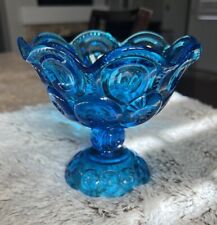 Vintage LE Smith Moon and Stars Blue Glass 5