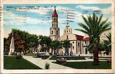 VINTAGE STANDARD SIZE POSTCARD ROMAN CATHOLIC CATHEDRAL AT ST.AUGUSTINE FL picture