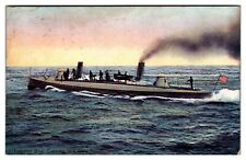1912 USS Cushing Torpedo Boat, Used in Spanish-American War, Postcard picture