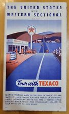 VINTAGE 1952 TEXACO TRIP MAP - THE UNITED STATES with WESTERN SECTIONAL picture