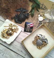MILITARY PIN LOT, Marine Corps. Service Cap, Insignia, 9/11, all Pictured picture