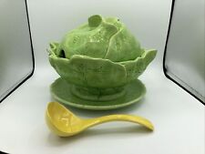 HTF Large Cabbage Soup Tureen Holland Mold With Lid And Ladle Vintage 1979 picture
