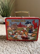 Vintage 1954 ADCO Disney MICKEY AND DONALD Metal Lunchbox picture