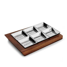 Nambe - Holiday Collection - Geo Wood and Alloy Seder Plate picture