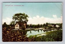 Oconomowoc WI-Wisconsin, Danforth Lock, Antique, Vintage Souvenir Postcard picture
