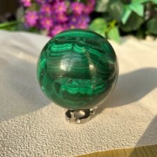 895g Beautiful Polished Malachite stripe Crystal Sphere Mineral Display Healing picture