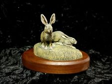 Hamilton Collection Audubon Bronzes Rabbits Hares Wildlife Figurine 1977 Vintage picture