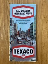 Texaco Map Salt Lake City Ogden Provo Utah 1969 Gas Oil Folding Touring Street picture