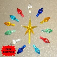 Ceramic Christmas Tree Bulbs Lights Small, Med/Large, Twist Stars **FREE SHIP** picture