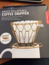 Kikkerland Brass Collapsible Coffee Dripper Bronze picture