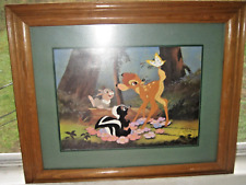Collectible- Vintage-Walt Disney Bambi Framed Lithograph (13 1/2' X16 1/2')  picture