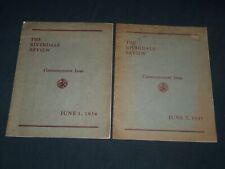 1934-1935 THE RIVERDALE REVIEW COMMENCEMENT ISSUES LOT OF 2 - NEW YORK - J 5177 picture