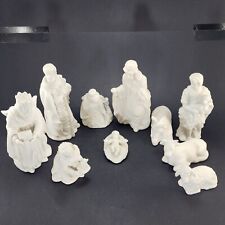 Home Accents 10 Piece Nativity Set Bisque White Ceramic 7½
