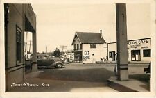 c1940 RPPC Postcard Street Scene, Sweet Home OR Linn County Cool Cars, Cafe picture