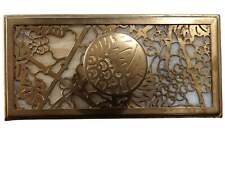 c.1900 Tiffany Bronze Dore Grapevine Slag glass rocker blotter picture