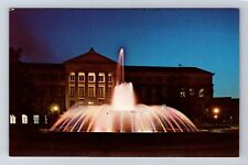 West Lafayette IN-Indiana, Purdue University Memorial Fountain Vintage Postcard picture