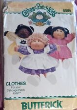Cabbage Patch Kids Dolls Clothes Butterick #6509 Dresses Bibs Vintage 1984 picture