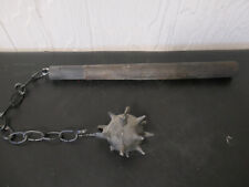 Antique Medieval Flail Morning Star Mace & Chain Pole Weapon Made In Spain #2 picture
