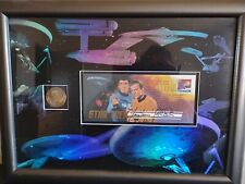 Star Trek Signed Leonard Nimoy & William Shatner Postmark Gallery Stamp w/COA 🔥 picture