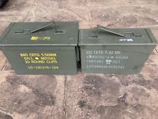 30 Caliber and 50 Cal Steel Ammo Can US Military Steel Box Set Ammo Storage USGI picture