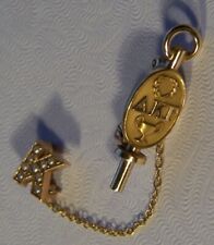 Vintage Antique Delta Kappa Gamma Key Pin & Kappa Guard Pin w Seed Pearls c.1929 picture