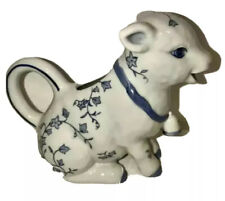 Franklin Mint Hallie Greer Country Friend Blue & White  Pitcher Lamb Fun picture