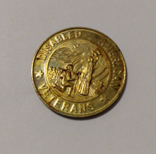Disabled American Veterans Vintage Gold Tone Token Coin picture