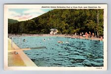 Emporium PA-Pennsylvania, American Legion Swimming Pool, Vintage Postcard picture