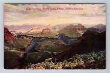 Grand Canyon AR-Arizona, Sunrise on Hermit Trail, Vintage Souvenir Postcard picture