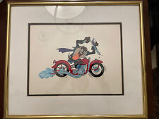 TAZ MOTORCYCLE 1993 Framed WARNER BROS. LOONEY TUNES SERICEL Limited Ed.  COA picture