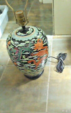 Vintage or Antique Japanese  or Chinese Cloisonné Dragon table Lamp. Was a vase? picture