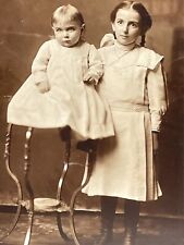 UA Photograph Girl Photo With Baby Sister 1910-20's picture