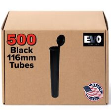 Biodegradable 116MM Black Pre-Roll Tubes | 500 Pack | Container for King Size picture