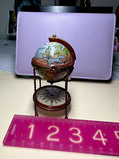 Limoges Hand painted Atlas Globe Limited Edition picture