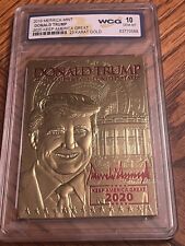 Donald Trump 2019 Merrick Mint 2020 Keep America Great 23 Karat Gold WCG 10 Gem picture
