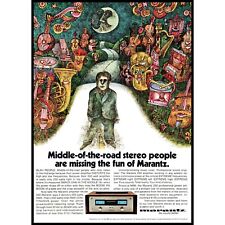 1971 Marantz 250 Amplifier Vintage Print Ad Audiophile Cartoon Stereo Wall Art picture