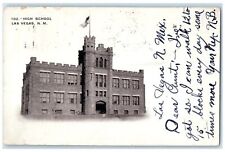 1905 High School Building Exterior Las Vegas New Mexico NM Posted Flag Postcard picture