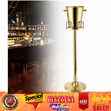 Floor Standing Champagne Bucket Wine Cooler Ice Gift Stainless Steel Gold US picture