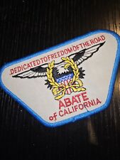 1960s 70s ABATE of California Harley Motorcycle Road Jacket Patch L@@K picture