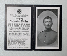 German WW 1 Soldier Death Card- Infantry Regiment - 1918- Original picture