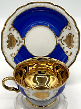 Hutschenreuther Sell LHS Porcelain Demitasse Tea Cup & Saucer Weimar Germany picture